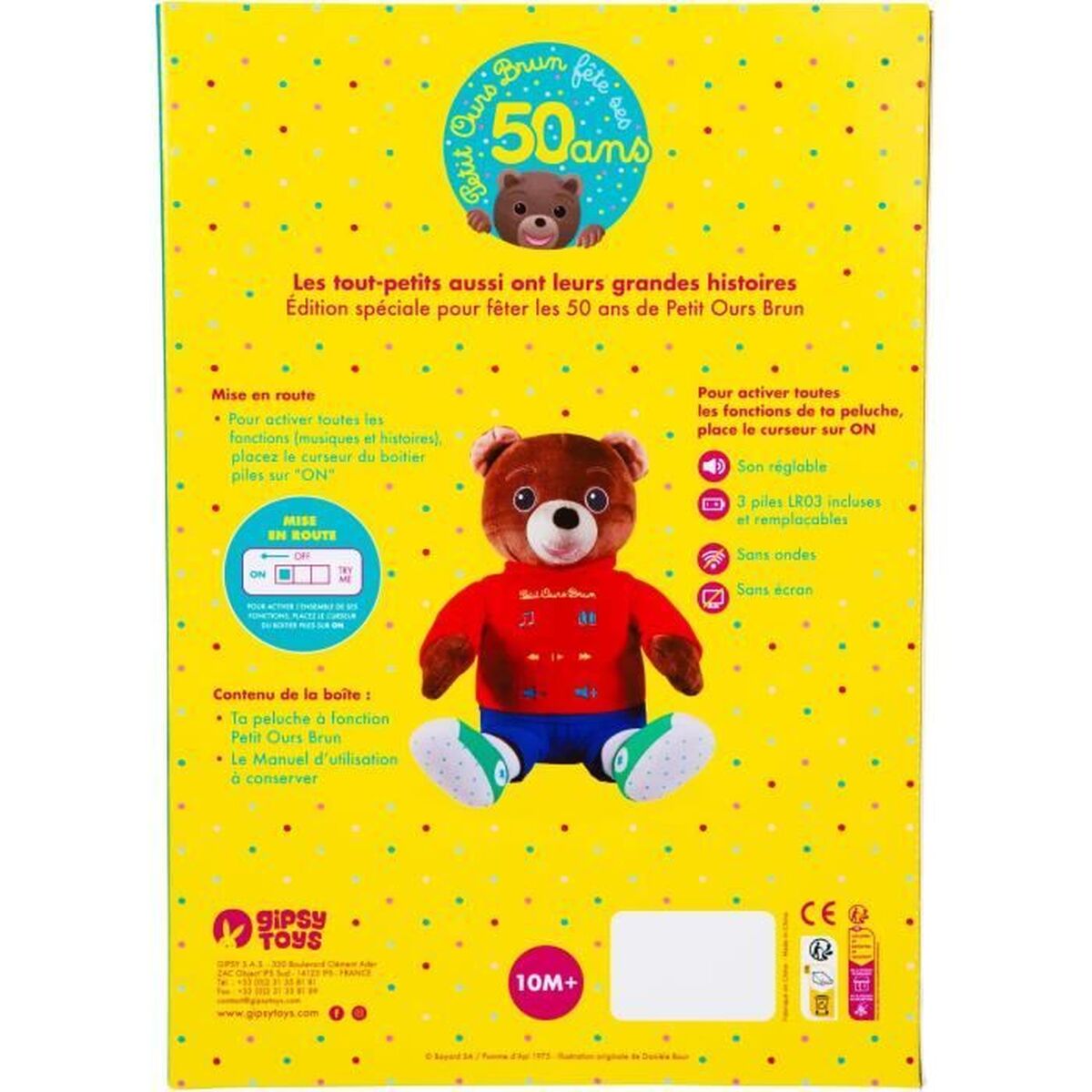 instructions de la peluche petit ours brun