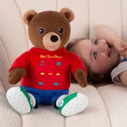 peluche petit ours brun musical