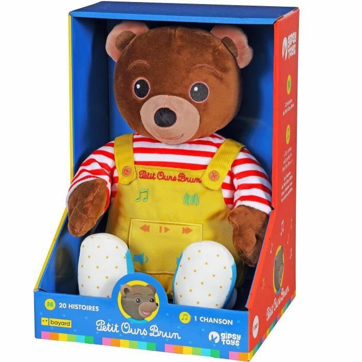 peluche petit ours brun musical