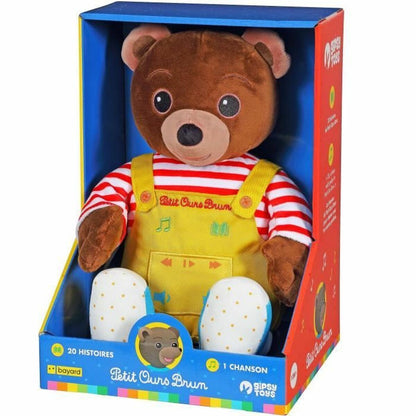 peluche petit ours brun musical