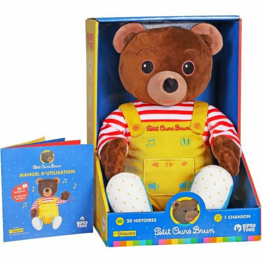 peluche petit ours brun interactif