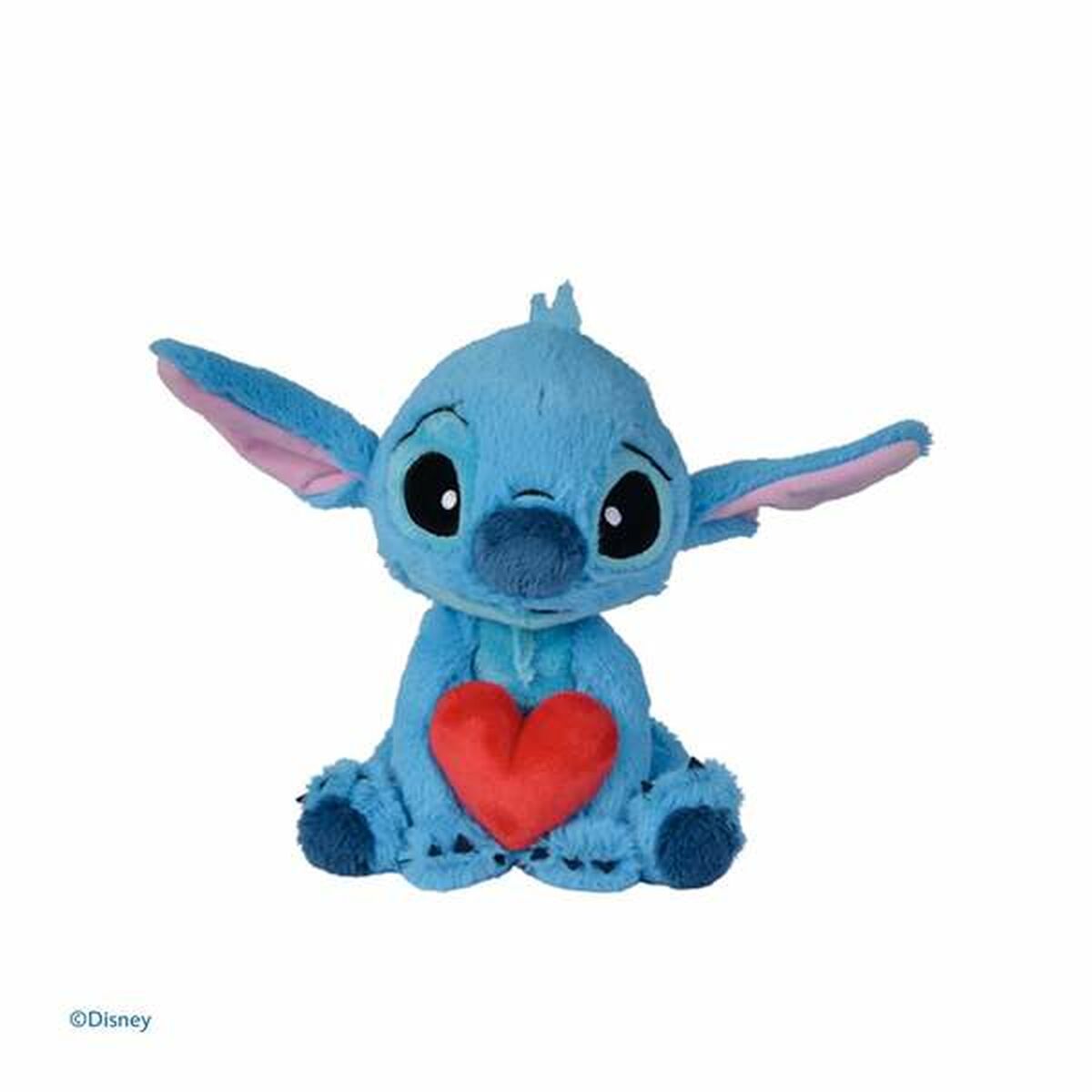 peluche stitch disney qui tient un coeur