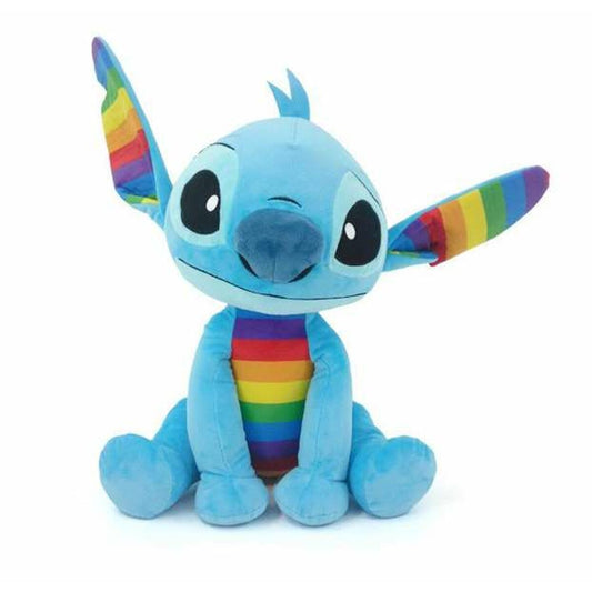 peluche stitch aux couleurs de l'arc-en-ciel