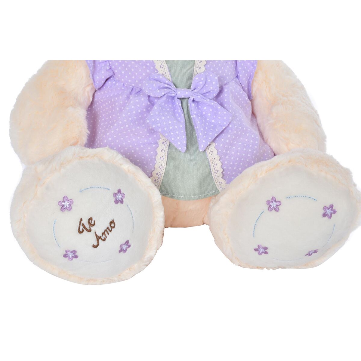 pattes de la peluche mauve
