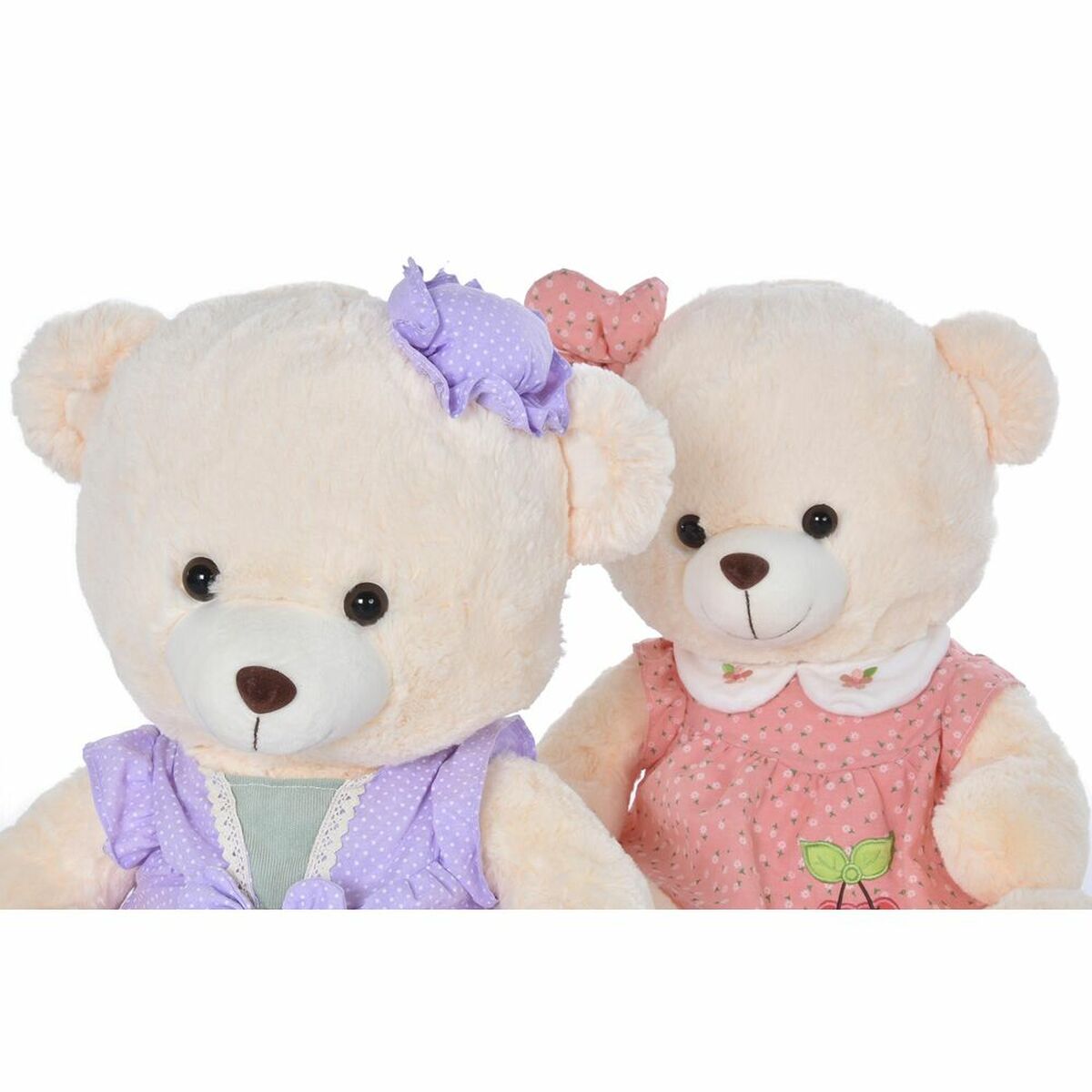 2 peluches adorable, une rose et une mauve