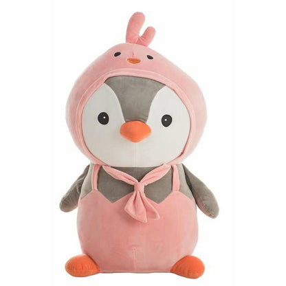 pingouin peluche rose de 80cm