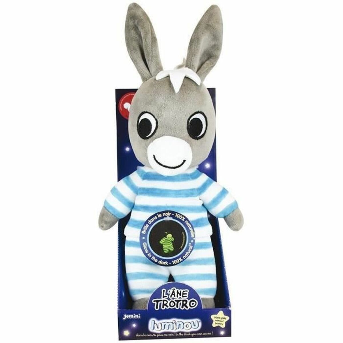 trotro peluche photoluminescent emballage